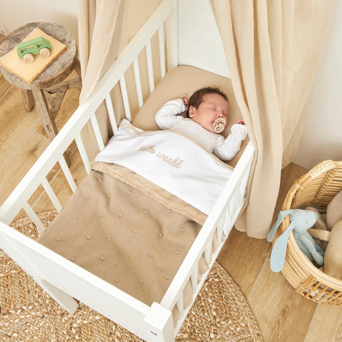 Meyco Decke Mini Knots teddy Sand