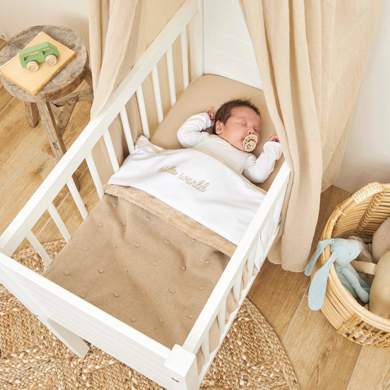 Meyco Decke Mini Knots teddy Sand