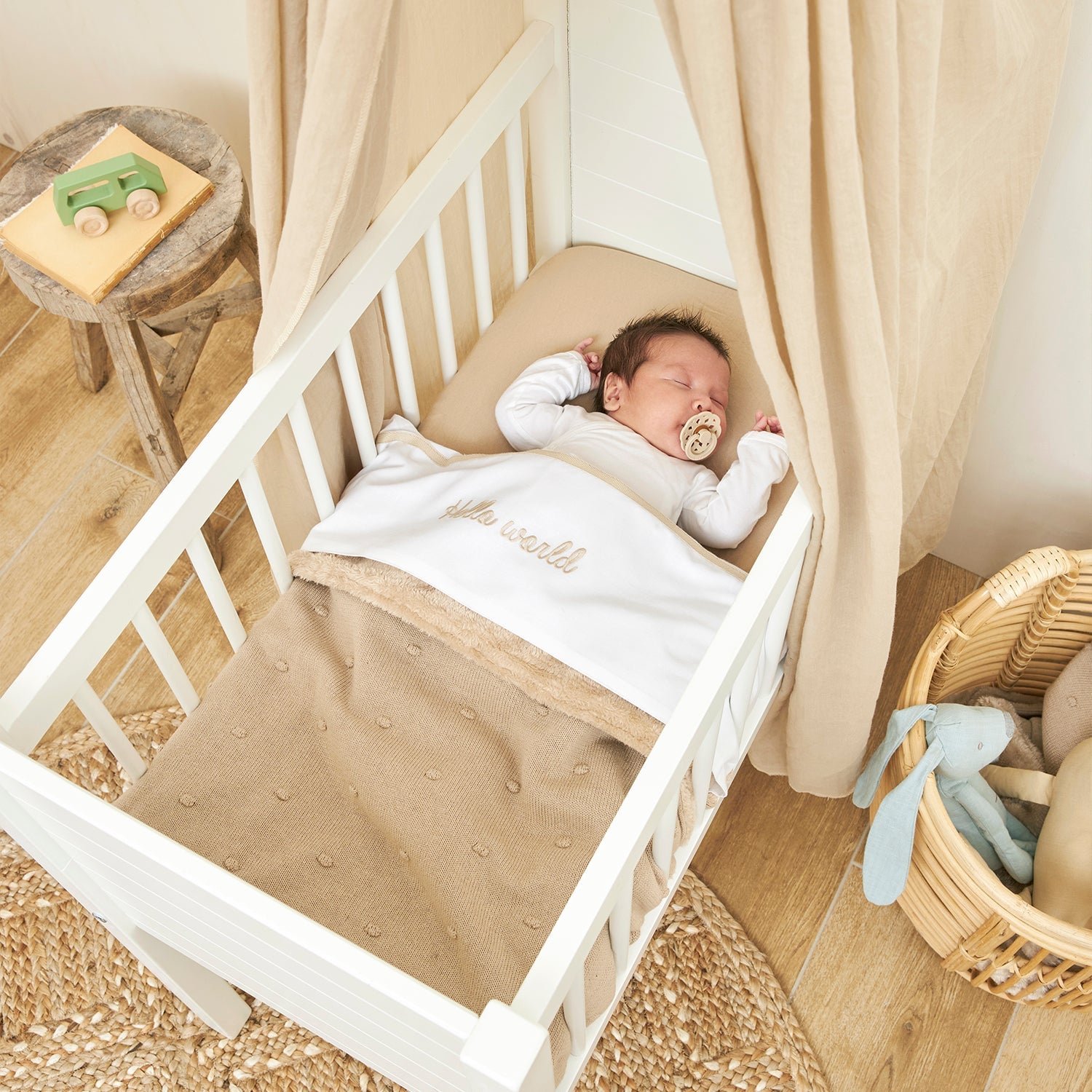 Meyco Decke Mini Knots teddy Sand