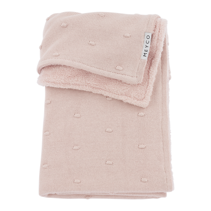Meyco Decke Mini Knots teddy Soft Pink