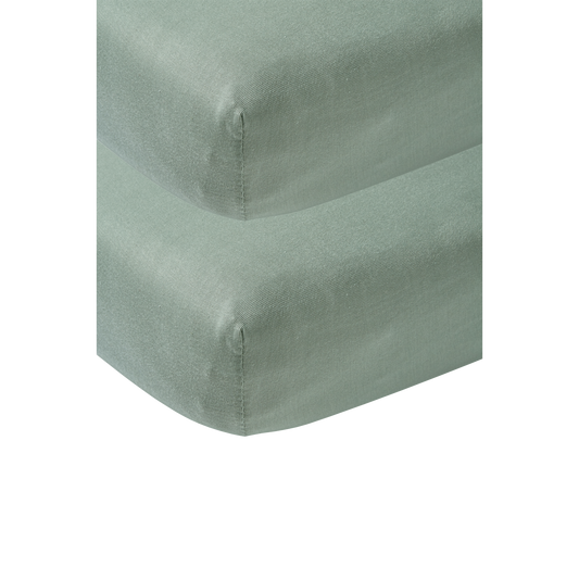 Meyco Spannbettlaken jersey Stone Green
