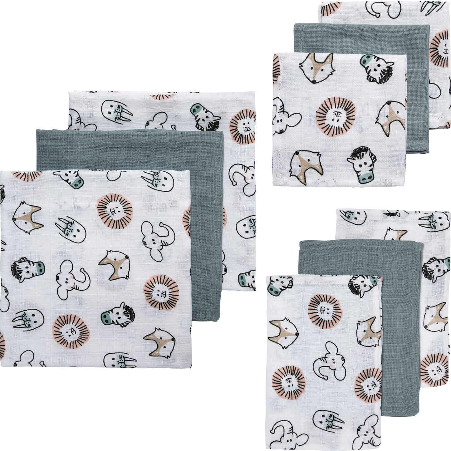 Meyco Musselinwindeln - Animal Multicolour Animal Multicolour