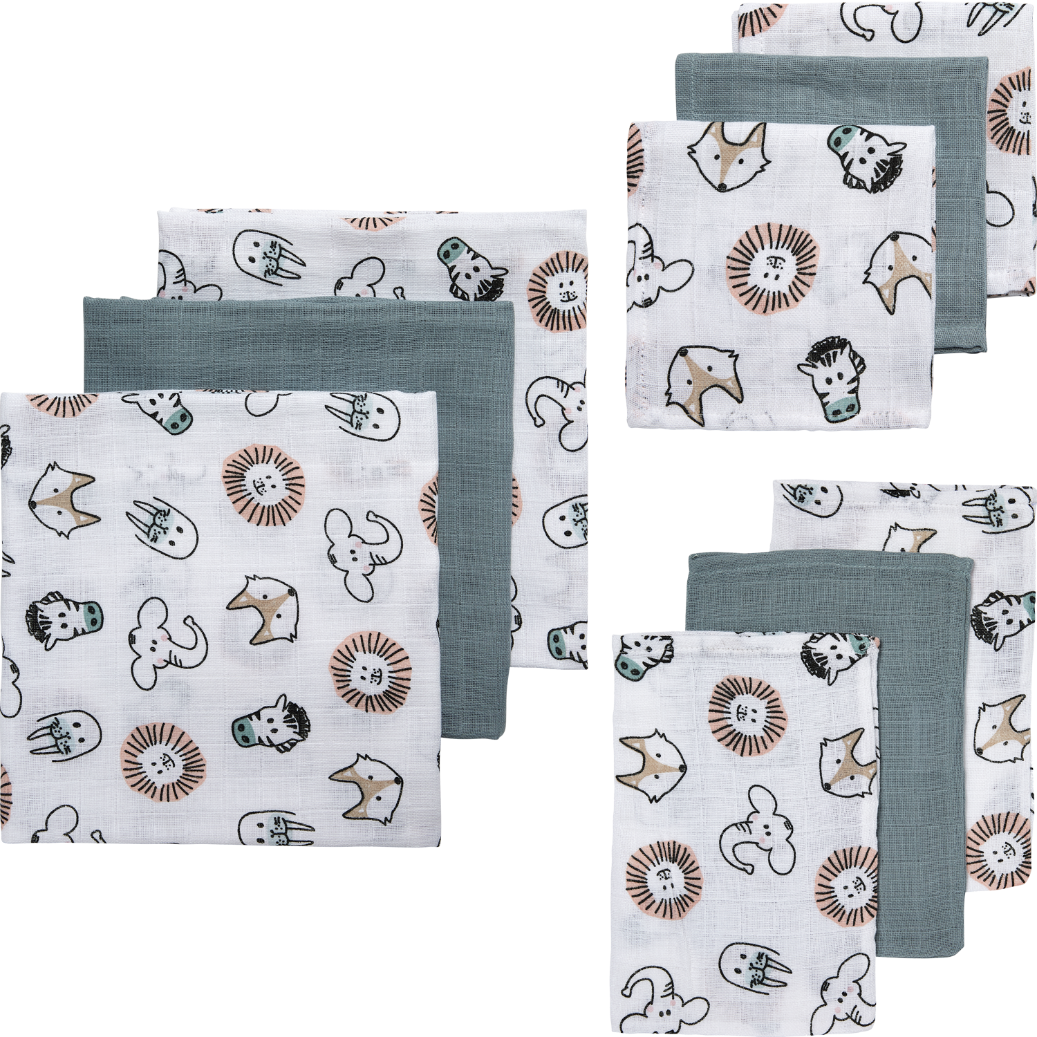 Meyco Musselinwindeln - Animal Multicolour Animal Multicolour