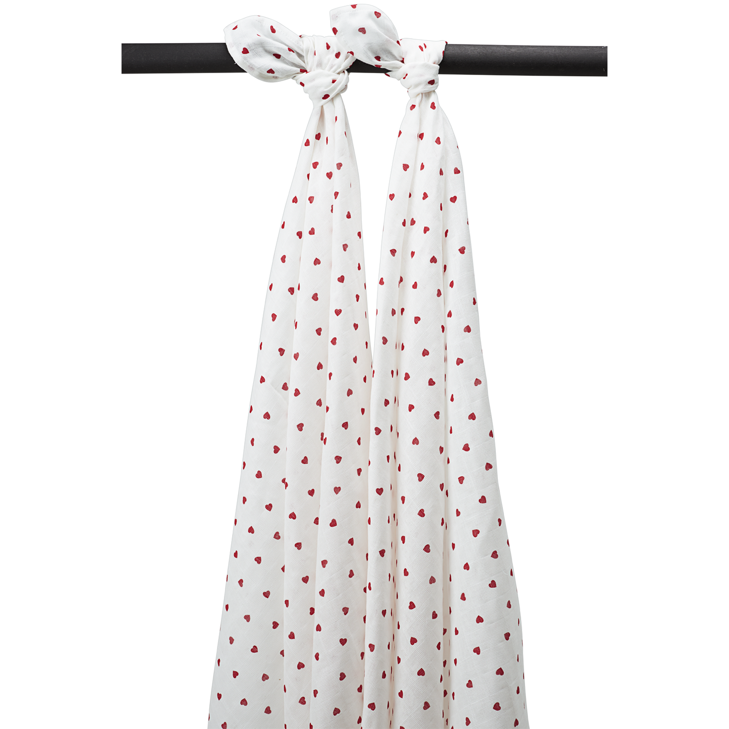 Meyco Musselinwindeln - Sweet Heart White/Red Sweet Heart White/Red