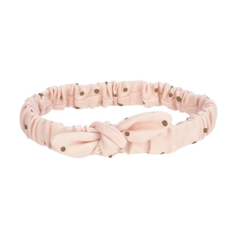 Baby Stirnband Bio Baumwolle, Punkte, Rosa
