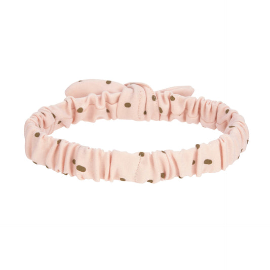 Lässig Baby Stirnband Bio Baumwolle, Punkte, Rosa Detailansicht