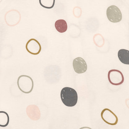 Lässig Baby Schlafanzug mit Füßen Bio Baumwolle, Circles, Weiß Lifestyle Bild