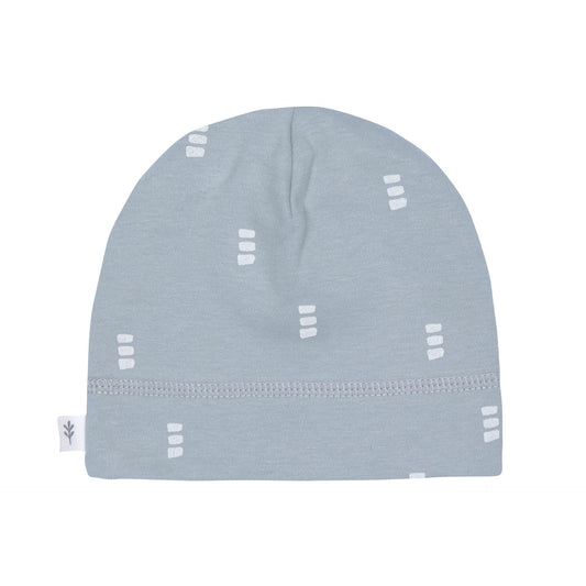 Lässig Beanie Baby Bio Baumwolle, Blöcke, Blau Detailansicht
