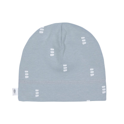 Lässig Beanie Baby Bio Baumwolle, Blöcke, Blau Detailansicht