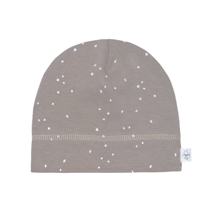 Beanie Baby Bio Baumwolle, Punkte, Grau