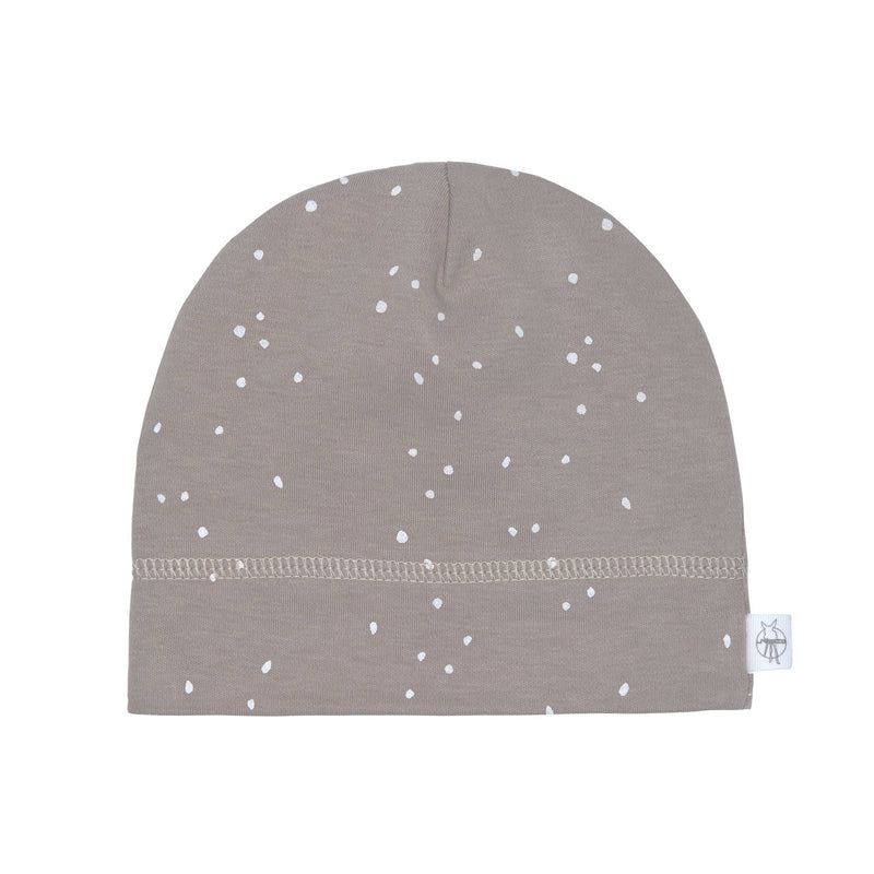 Beanie Baby Bio Baumwolle, Punkte, Grau