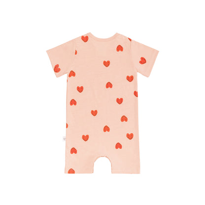 Lässig Baby Jumpsuit Bio Baumwolle, Herzen, Rosa Lifestyle Bild