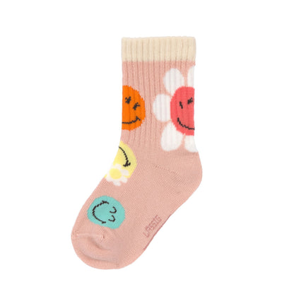Lässig Kinder Socken 3er Pack SmileyWorld Rosa Bio Baumwolle