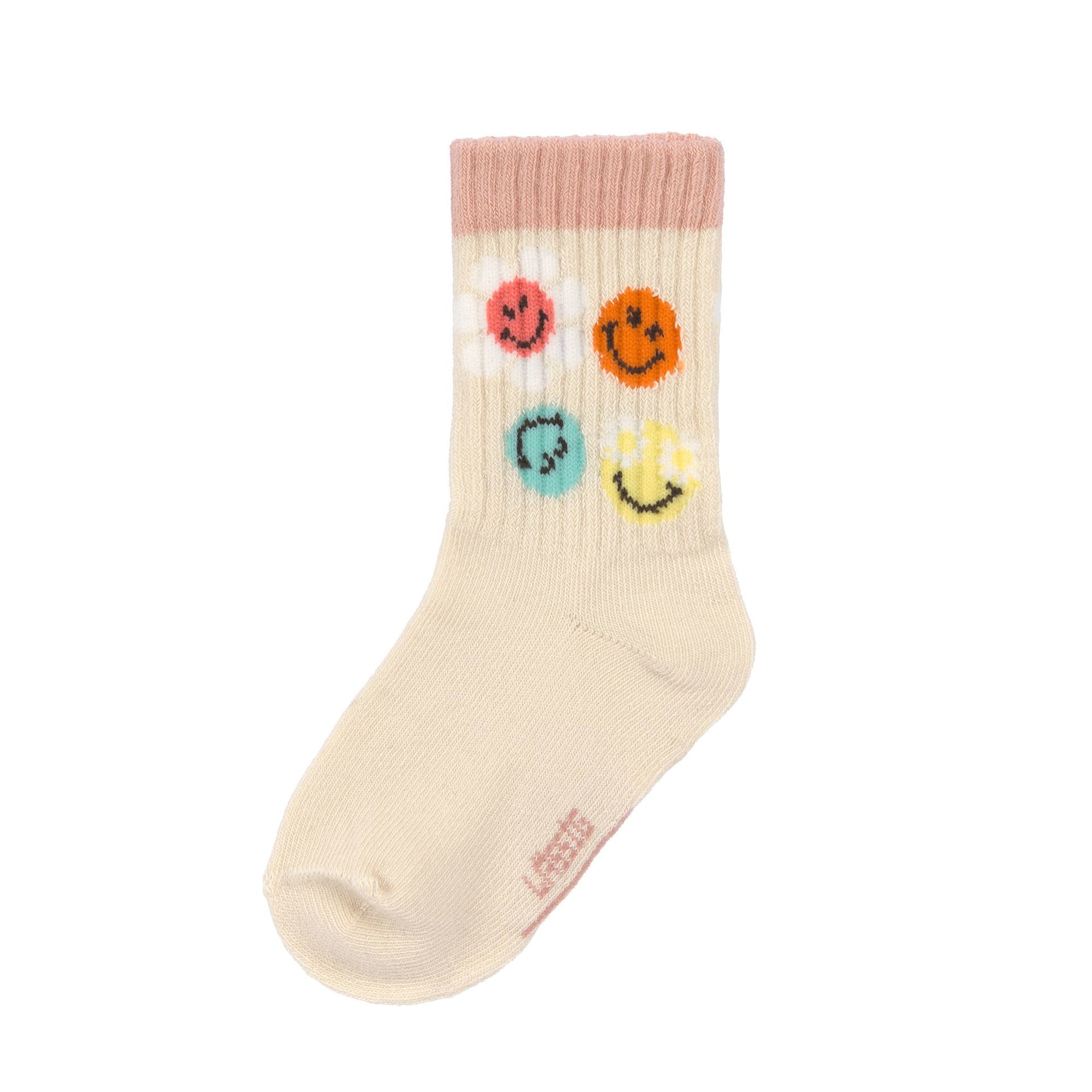 Lässig Kinder Socken 3er Pack SmileyWorld Rosa Bio Baumwolle