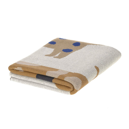 Lässig Babydecke Bio Baumwolle, Royal Blau Detailansicht