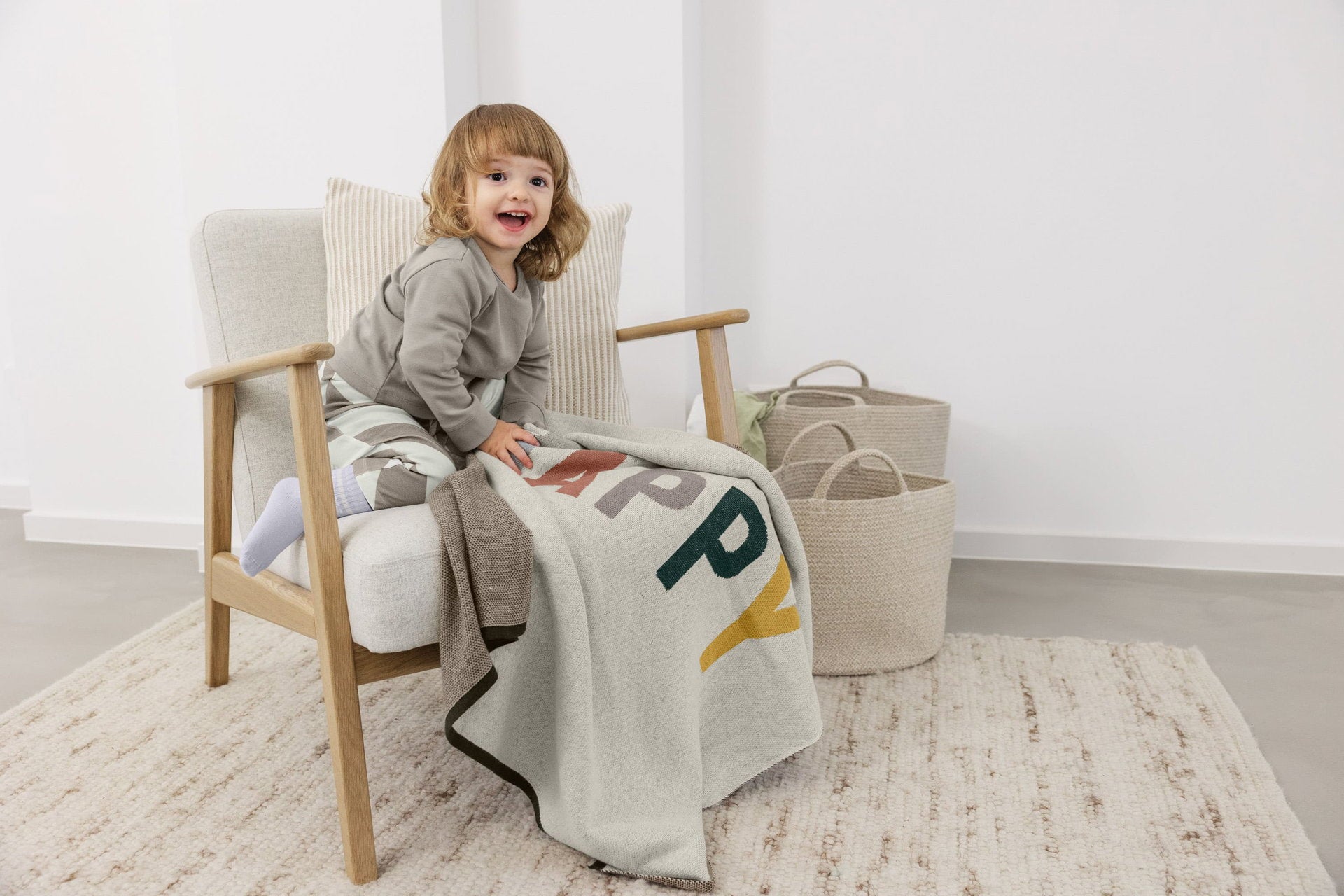 Lässig Babydecke Bio Baumwolle, Happy Nature Rückansicht