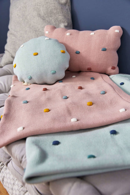 Lässig Babydecke Bio Baumwolle, Dots, Light Mint Lifestyle Bild