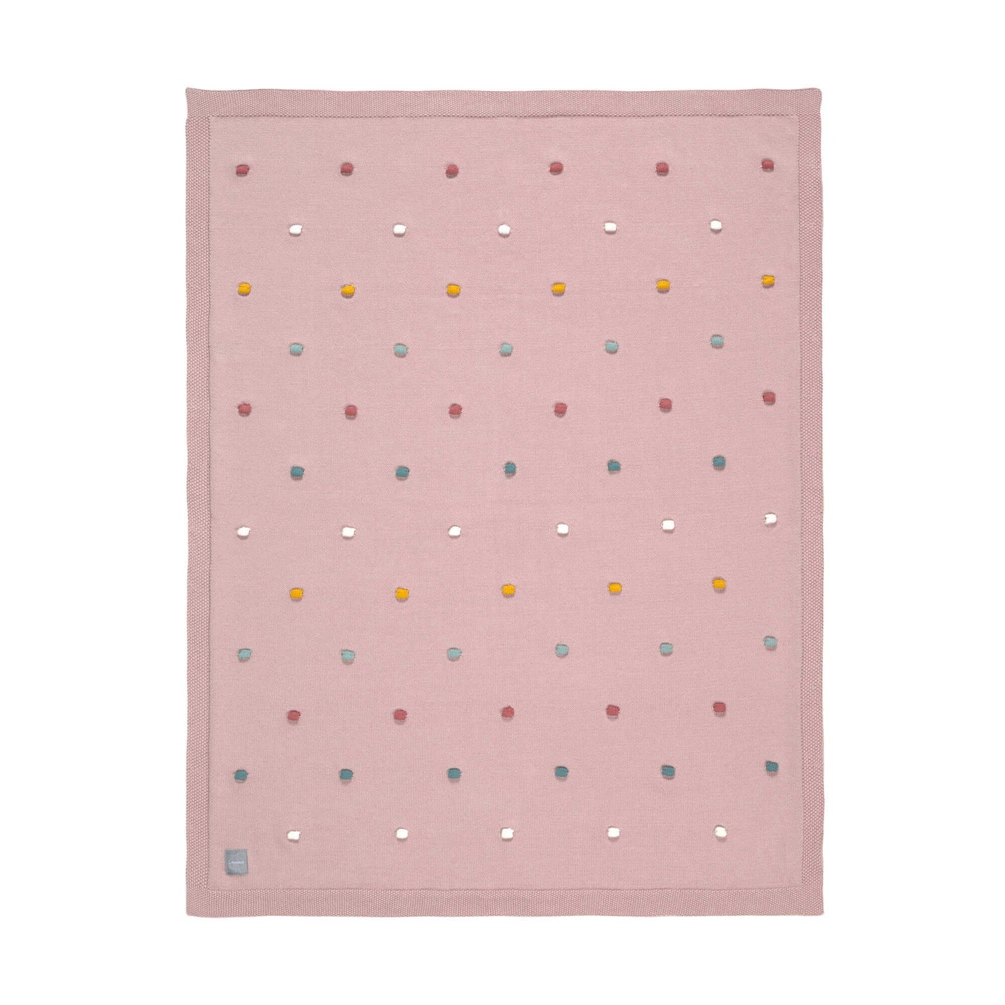 Babydecke Bio Baumwolle, Dots, Dusky Pink