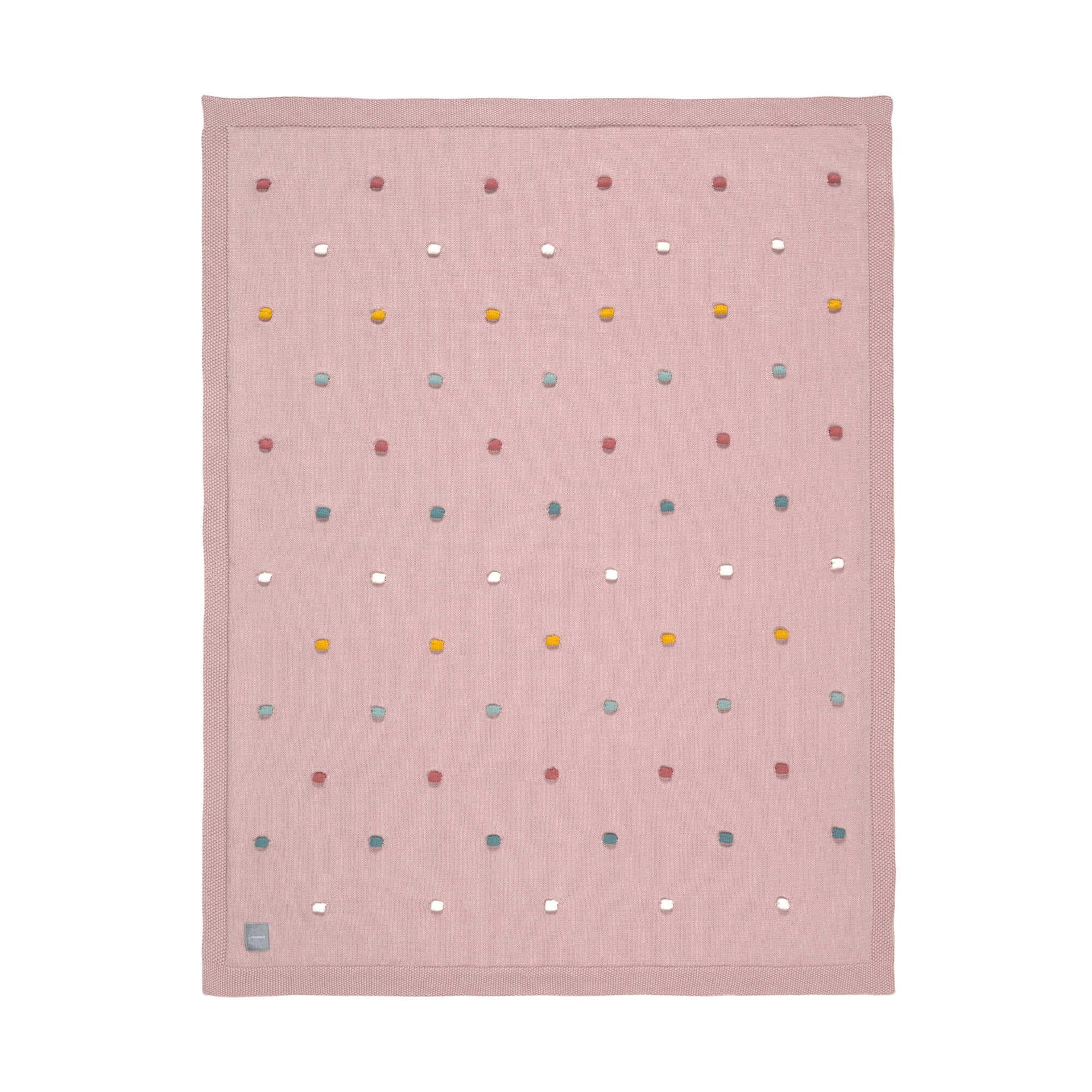 Babydecke Bio Baumwolle, Dots, Dusky Pink
