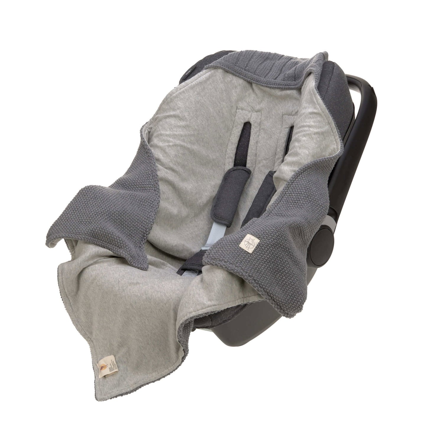 Lässig Einschlagdecke Baby Bio Baumwolle, Anthrazit Lifestyle Bild