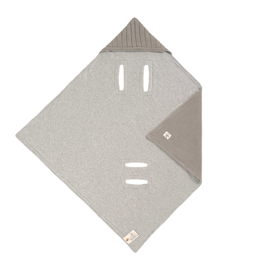 Einschlagdecke Baby Bio Baumwolle, Taupe