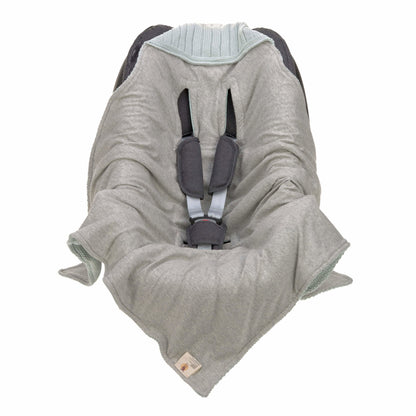 Lässig Einschlagdecke Baby Bio Baumwolle, Light Mint Rückansicht