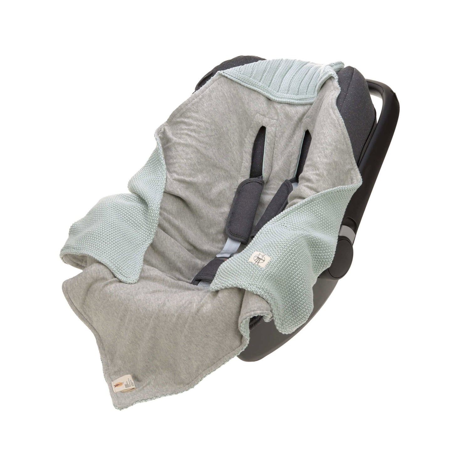 Lässig Einschlagdecke Baby Bio Baumwolle, Light Mint Lifestyle Bild