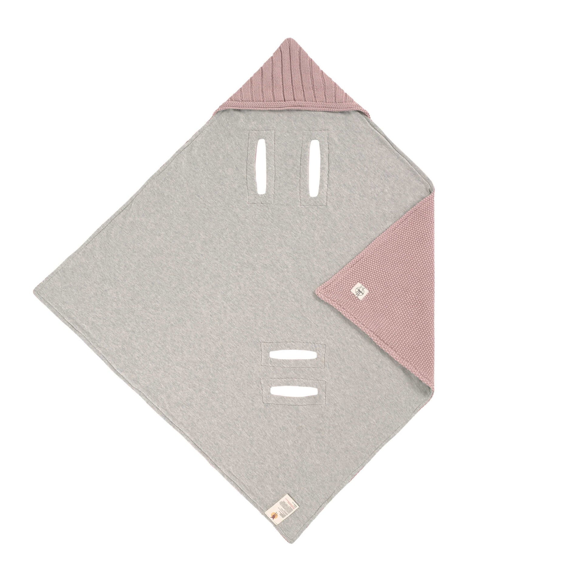Einschlagdecke Baby Bio Baumwolle, Dusky Pink