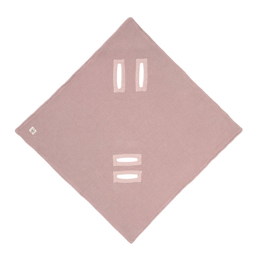 Lässig Einschlagdecke Baby Bio Baumwolle, Dusky Pink Detailansicht