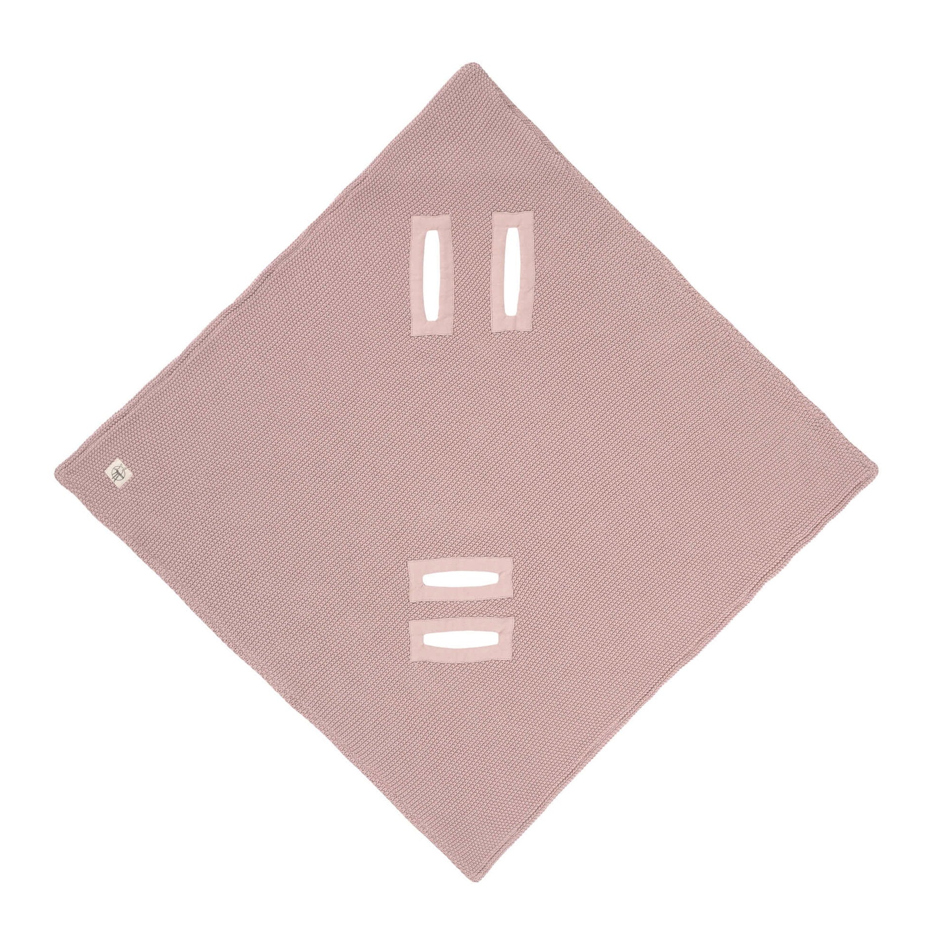 Lässig Einschlagdecke Baby Bio Baumwolle, Dusky Pink Detailansicht