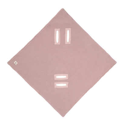 Lässig Einschlagdecke Baby Bio Baumwolle, Dusky Pink Detailansicht