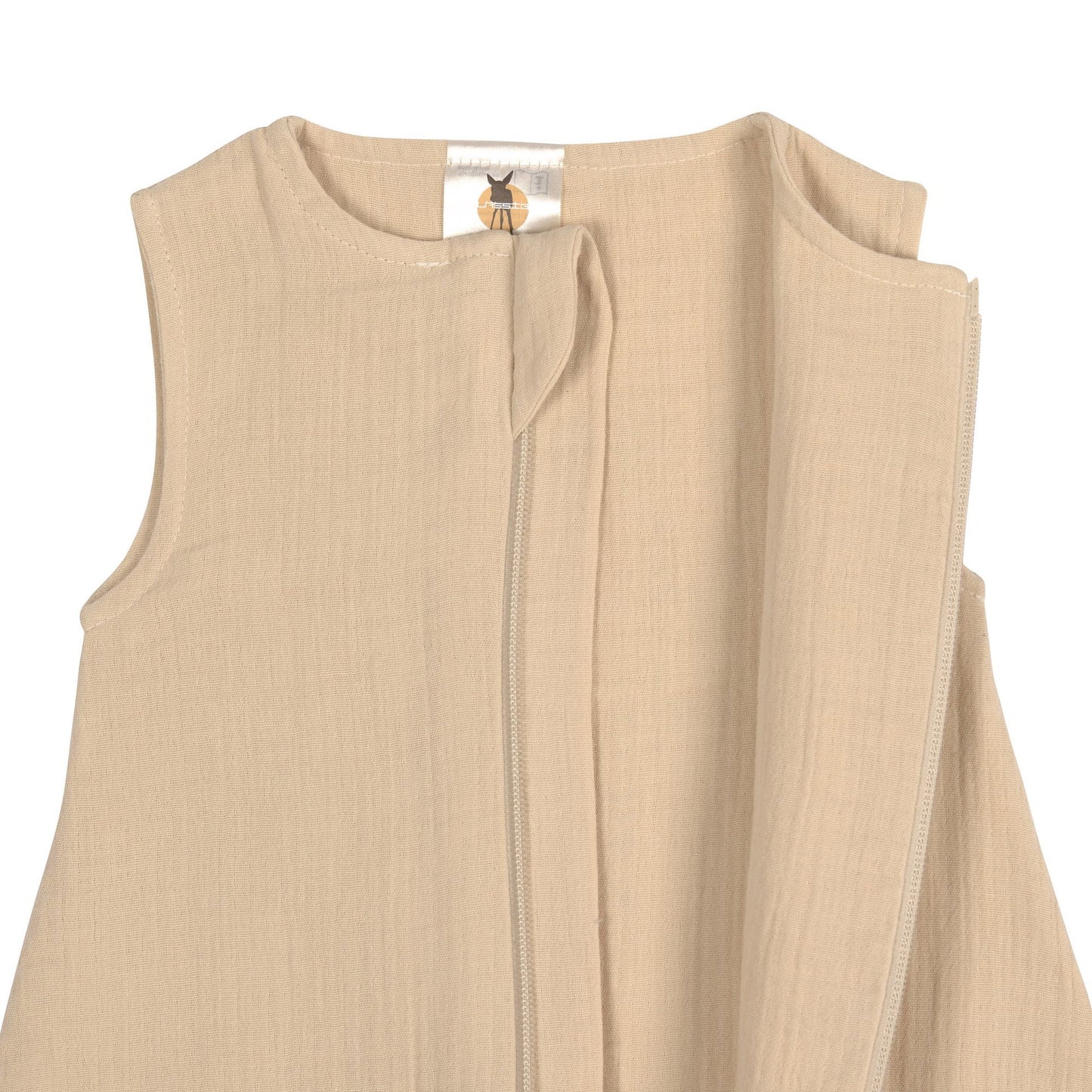 Lässig Baby Sommerschlafsack Tog 1 Bio Baumwolle, Nature, Beige Rückansicht