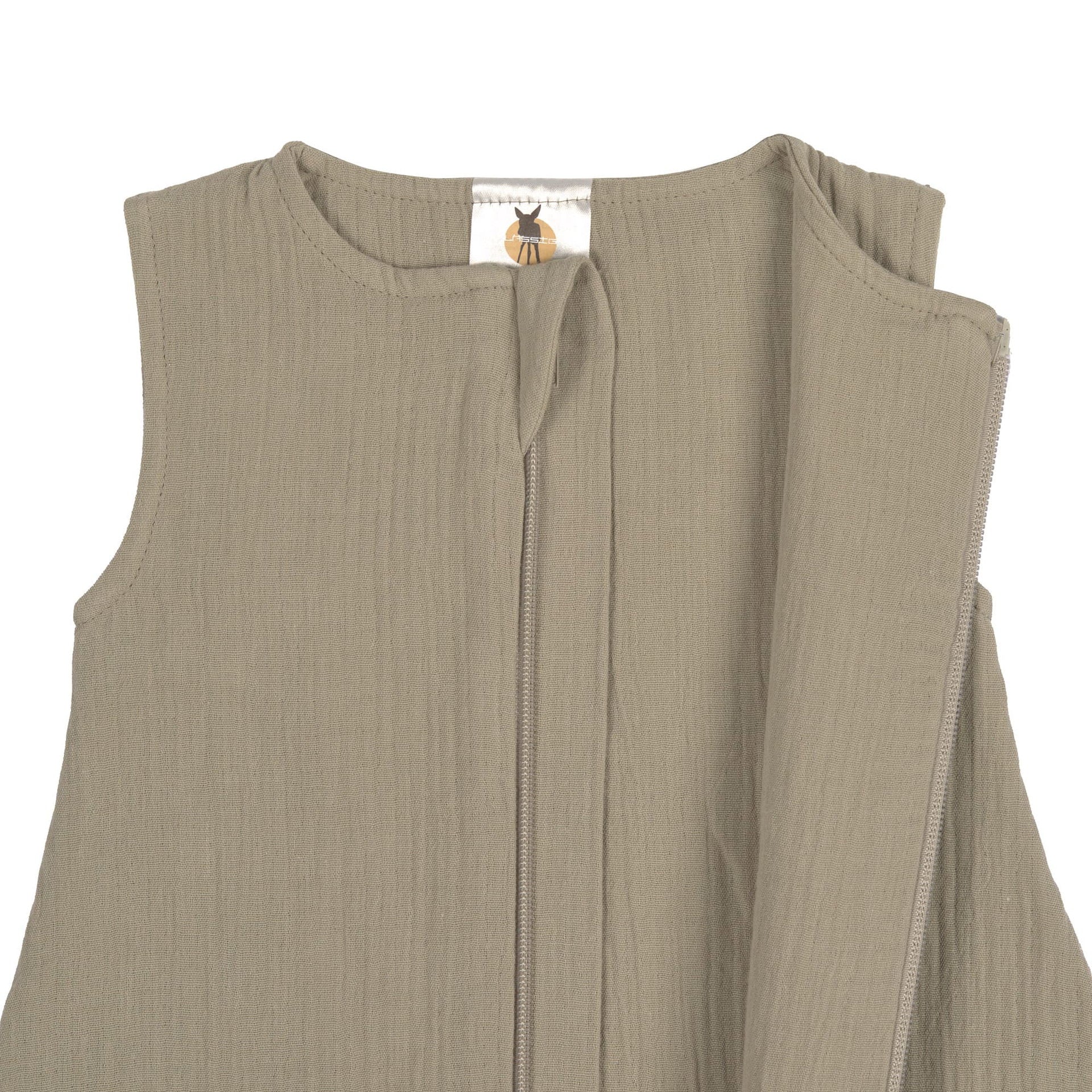 Lässig Baby Sommerschlafsack Tog 1 Bio Baumwolle, Oliv Rückansicht