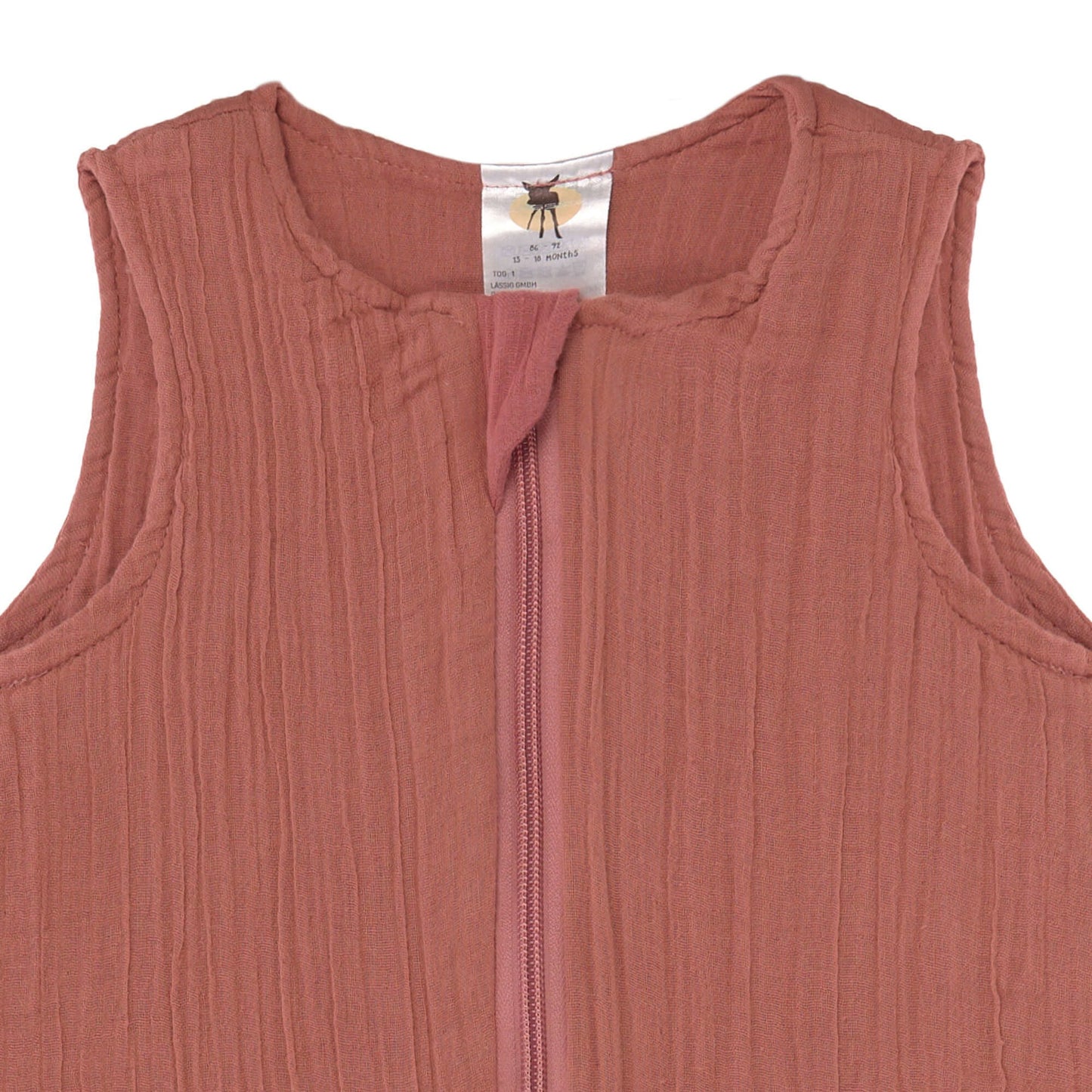 Lässig Baby Sommerschlafsack Tog 1 Bio Baumwolle, Rosewood Rosa Seitenansicht