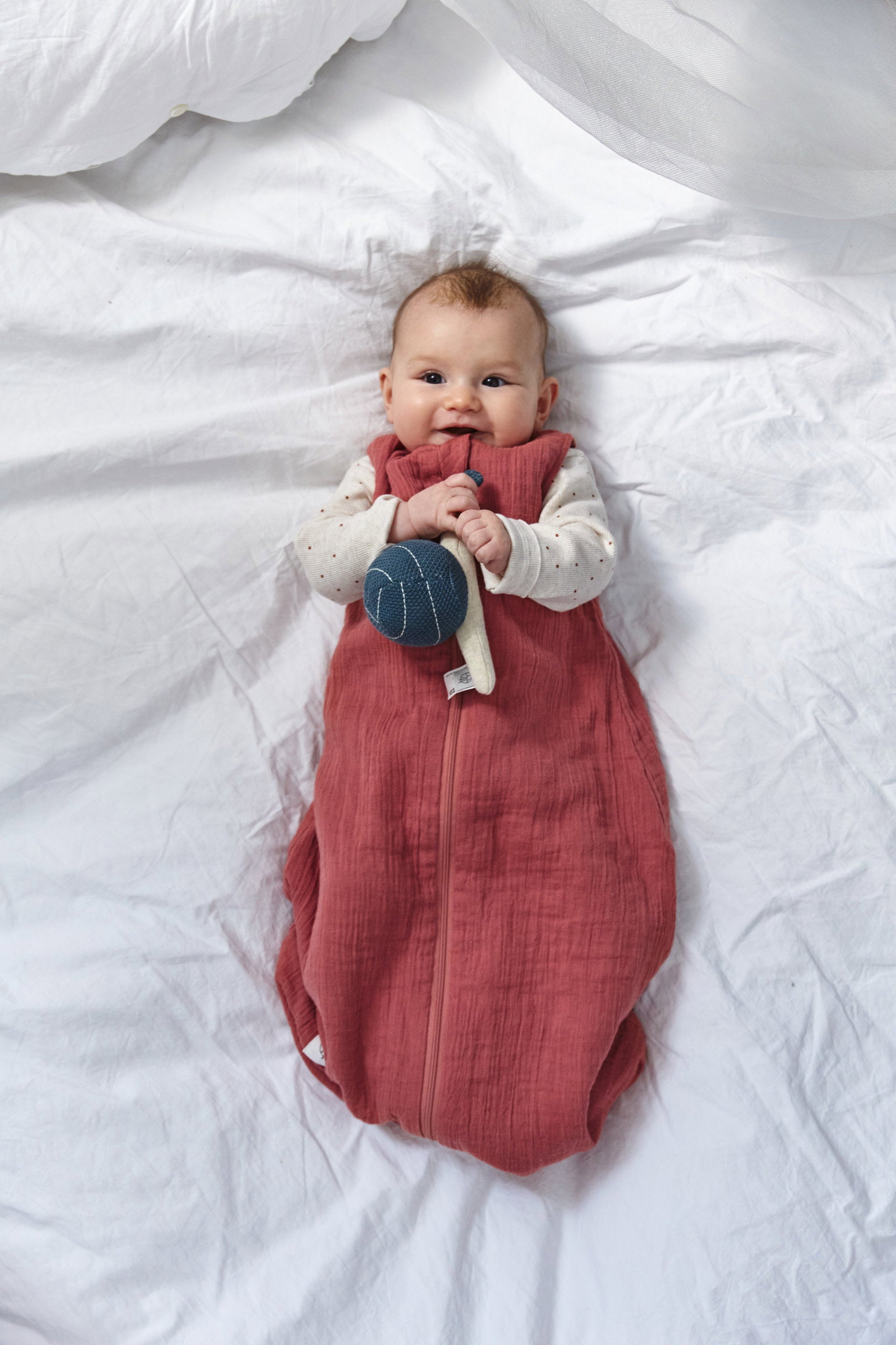 Lässig Baby Sommerschlafsack Tog 1 Bio Baumwolle, Rosewood Rosa Rückansicht