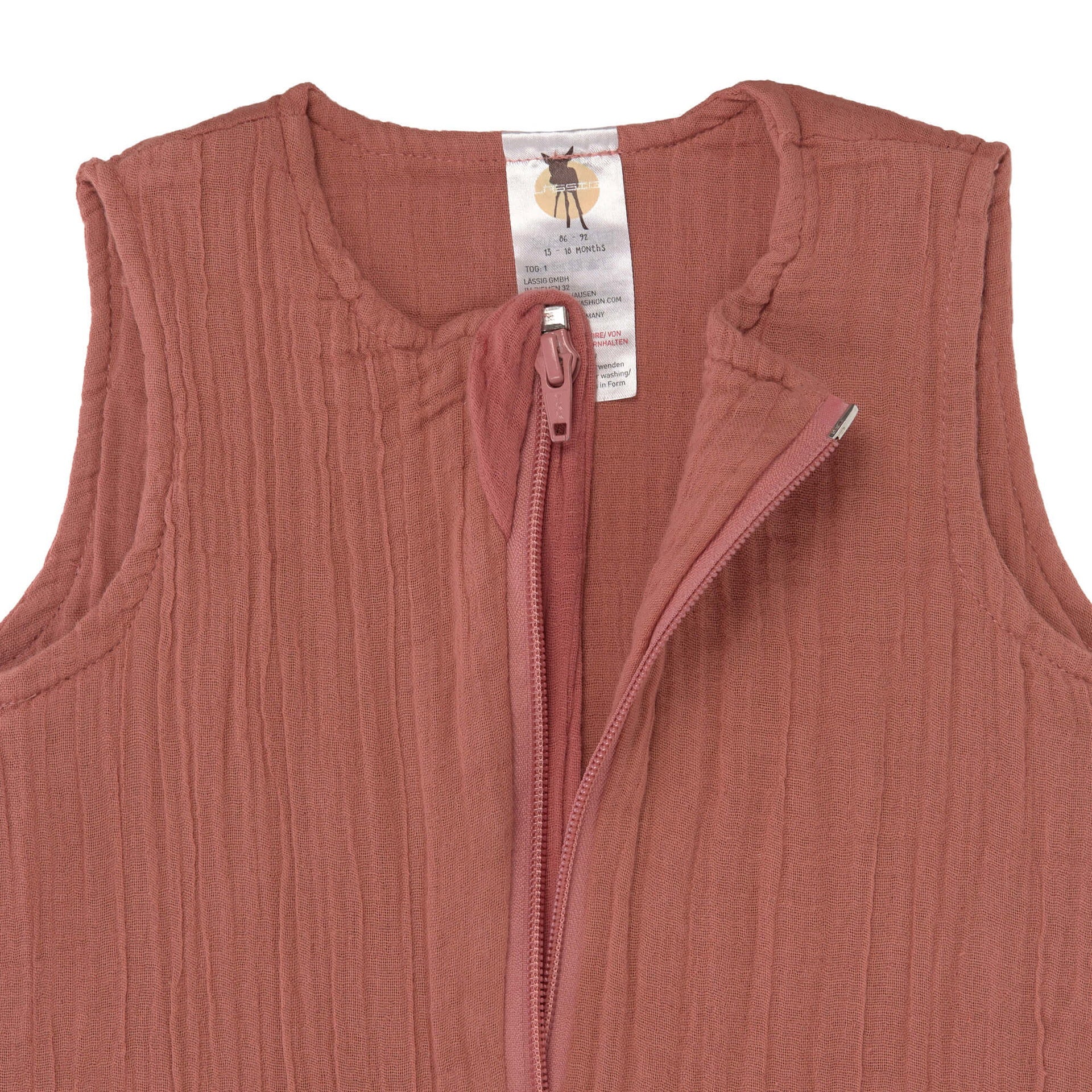 Lässig Baby Sommerschlafsack Tog 1 Bio Baumwolle, Rosewood Rosa Lifestyle Bild