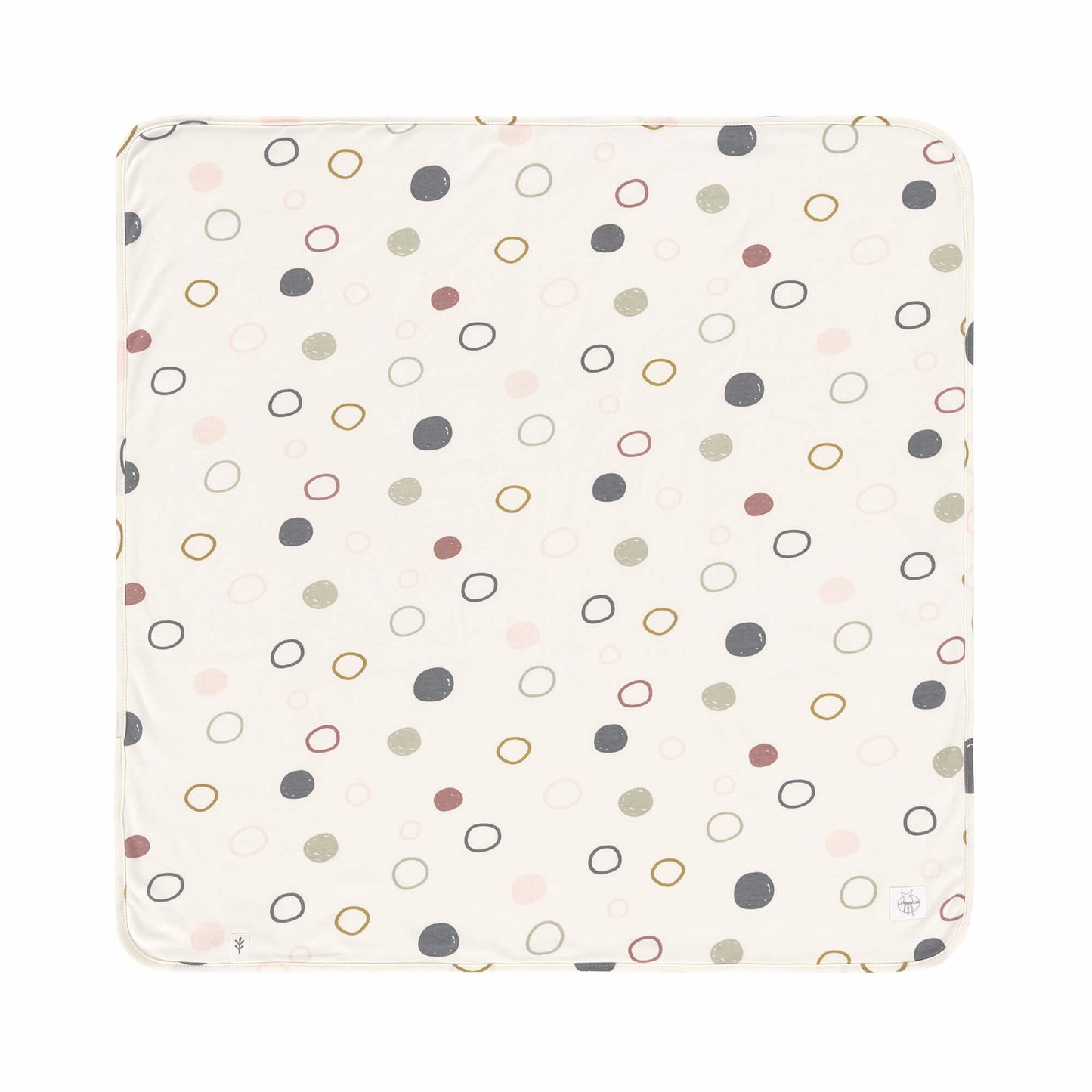 Lässig Babydecke Bio Baumwolle, Circles Offwhite Detailansicht