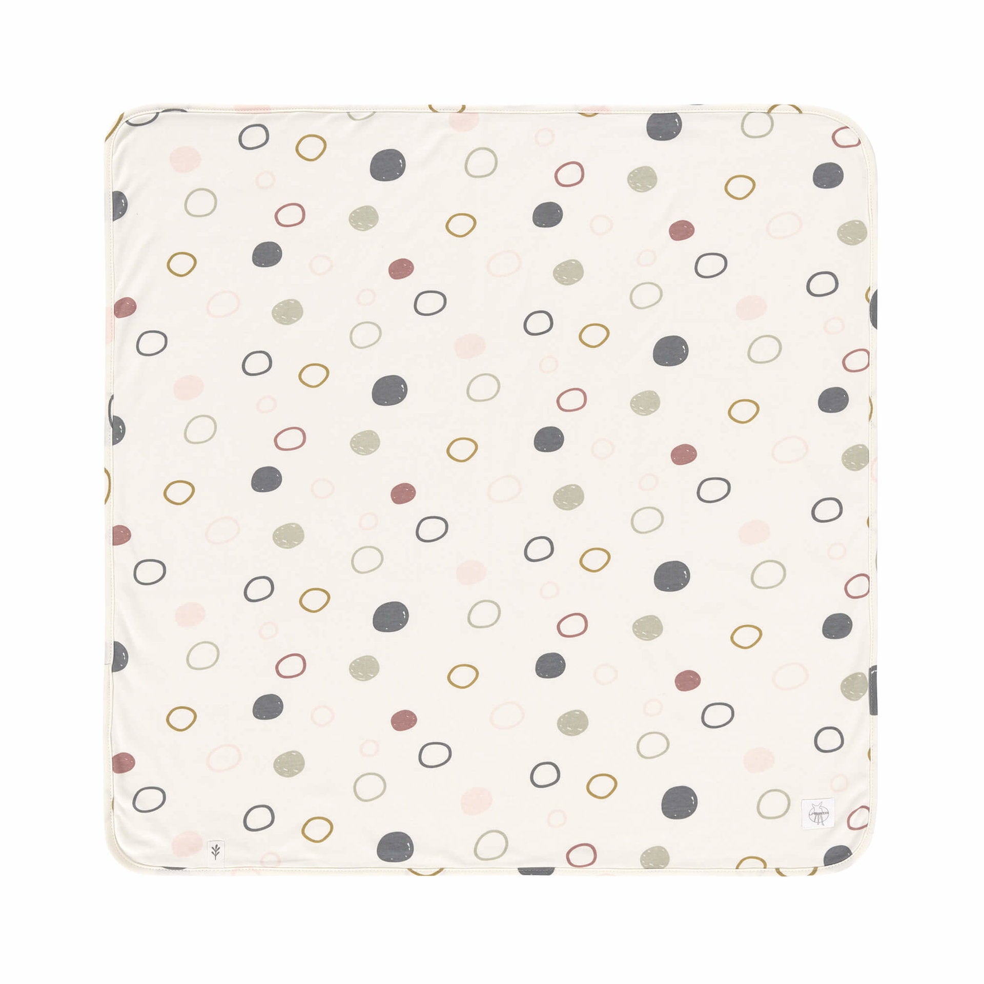 Lässig Babydecke Bio Baumwolle, Circles Offwhite Detailansicht