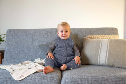 Lässig Babydecke Bio Baumwolle, Circles Offwhite Seitenansicht