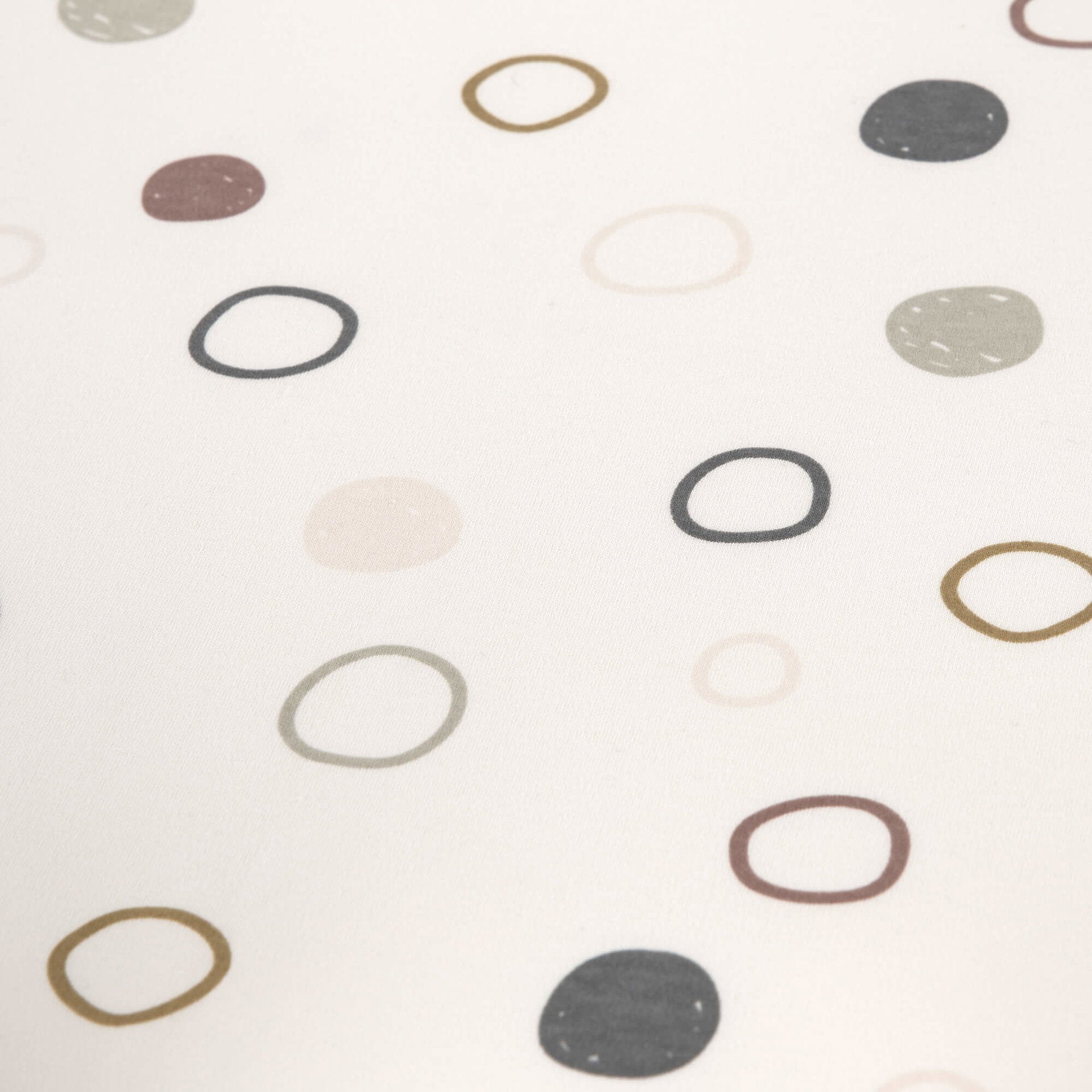 Lässig Babydecke Bio Baumwolle, Circles Offwhite Rückansicht