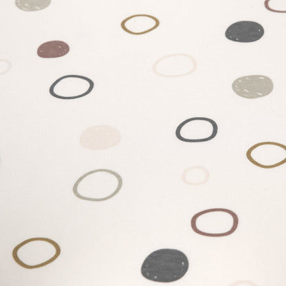 Lässig Babydecke Bio Baumwolle, Circles Offwhite Rückansicht