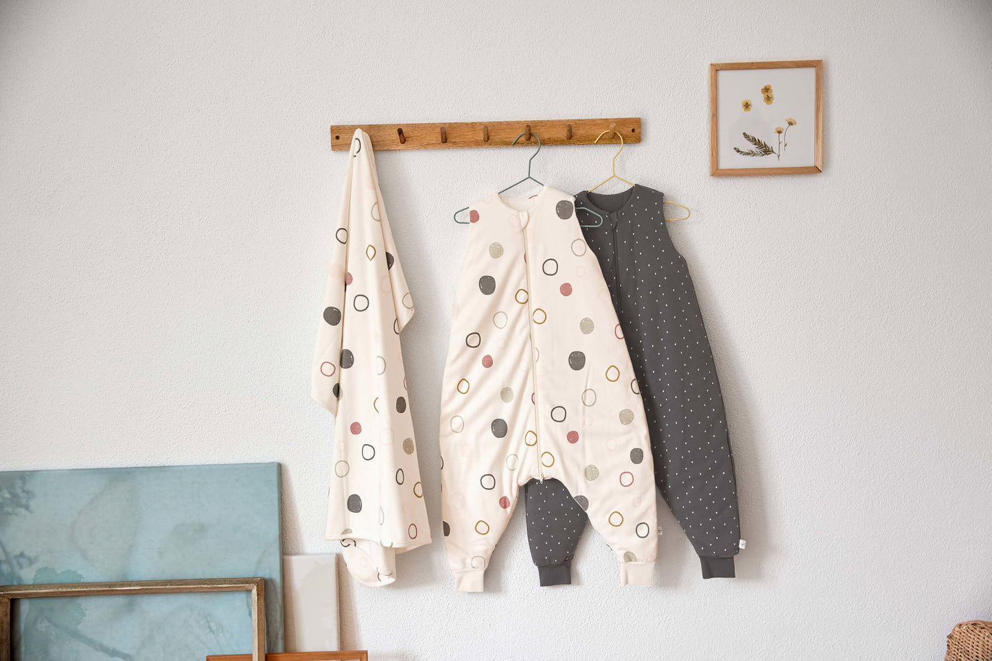 Lässig Babydecke Bio Baumwolle, Circles Offwhite Detail Bild