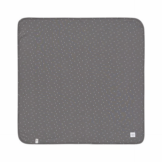 Lässig Babydecke Bio Baumwolle, Spots Anthracite Detailansicht
