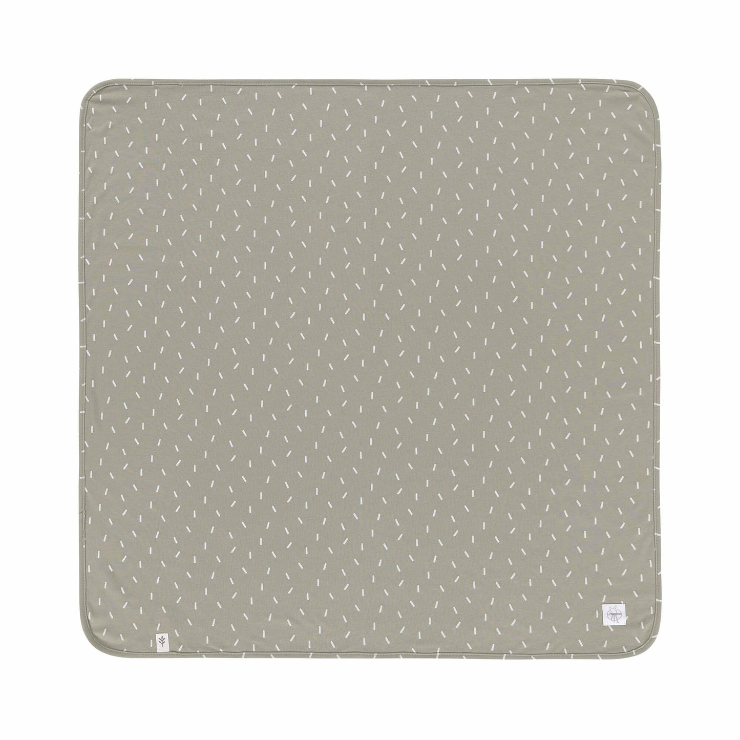 Lässig Babydecke Bio Baumwolle, Speckles Oliv Detailansicht