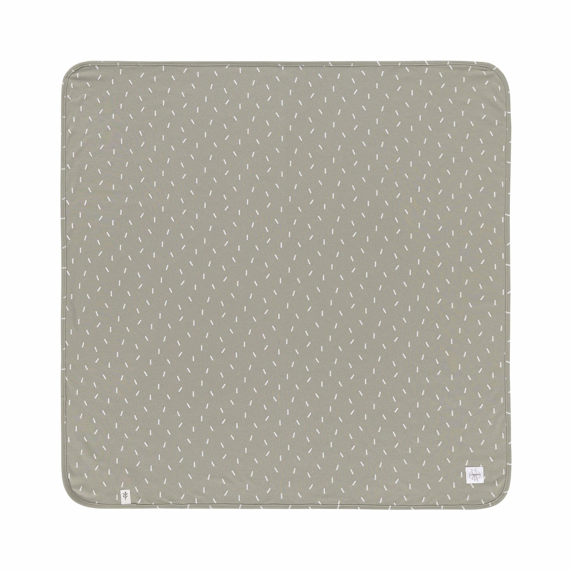 Lässig Babydecke Bio Baumwolle, Speckles Oliv Detailansicht