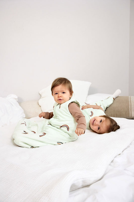 Lässig Babyschlafsack 2,5 TOG Regenbogen, Mint Detailansicht
