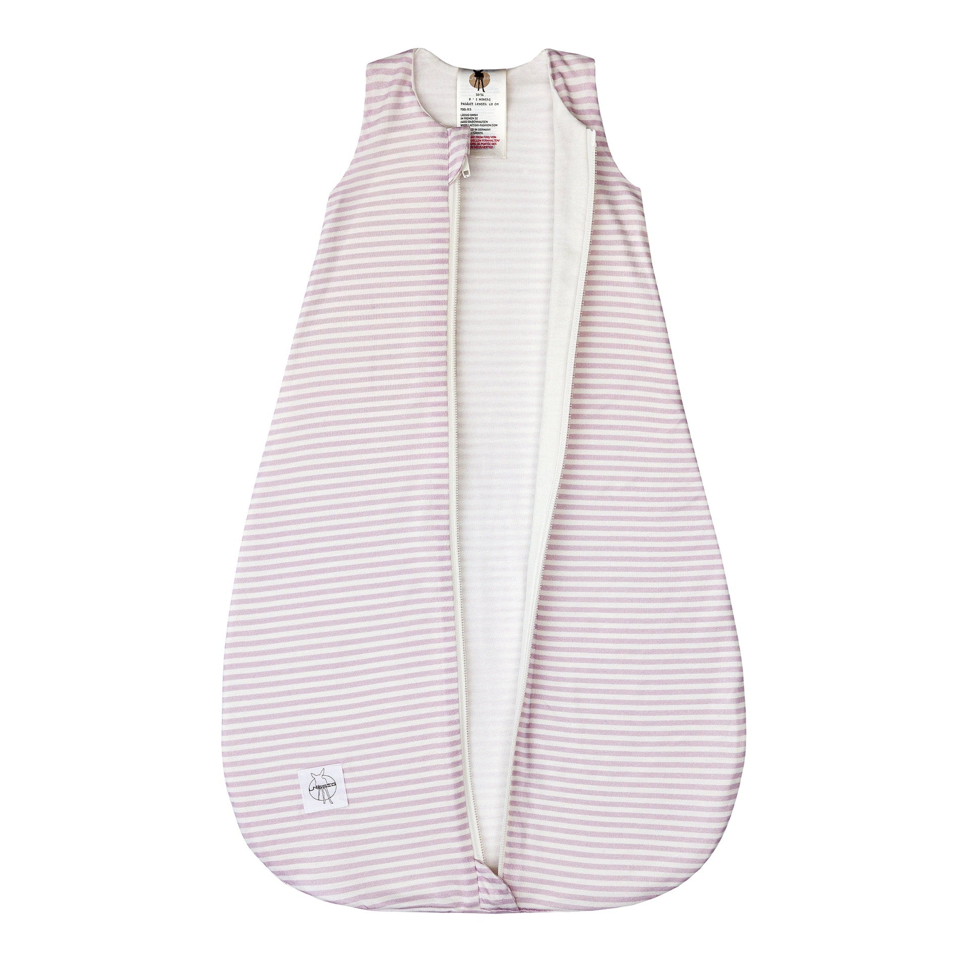 Lässig Baby Schlafsack 0,5 TOG Gestreift, Lila Milky Lifestyle Bild