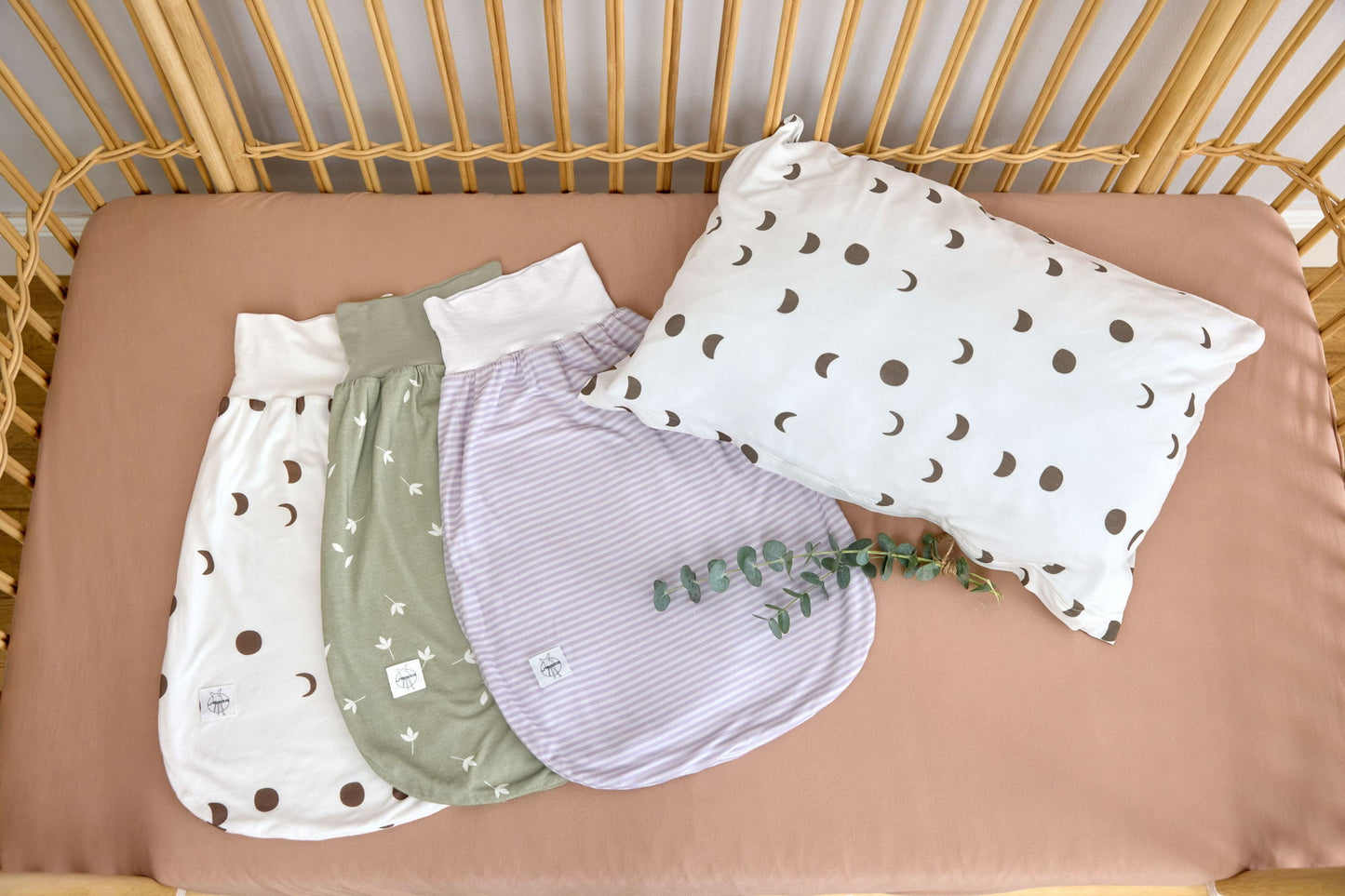 Lässig Baby Strampelsack 0,5 TOG Blätter, Oliv Rückansicht