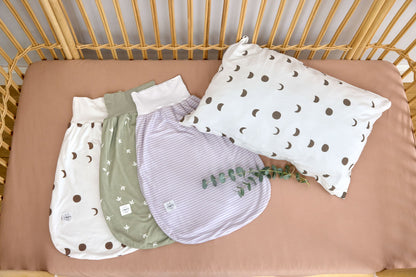 Lässig Baby Strampelsack 0,5 TOG Blätter, Oliv Rückansicht