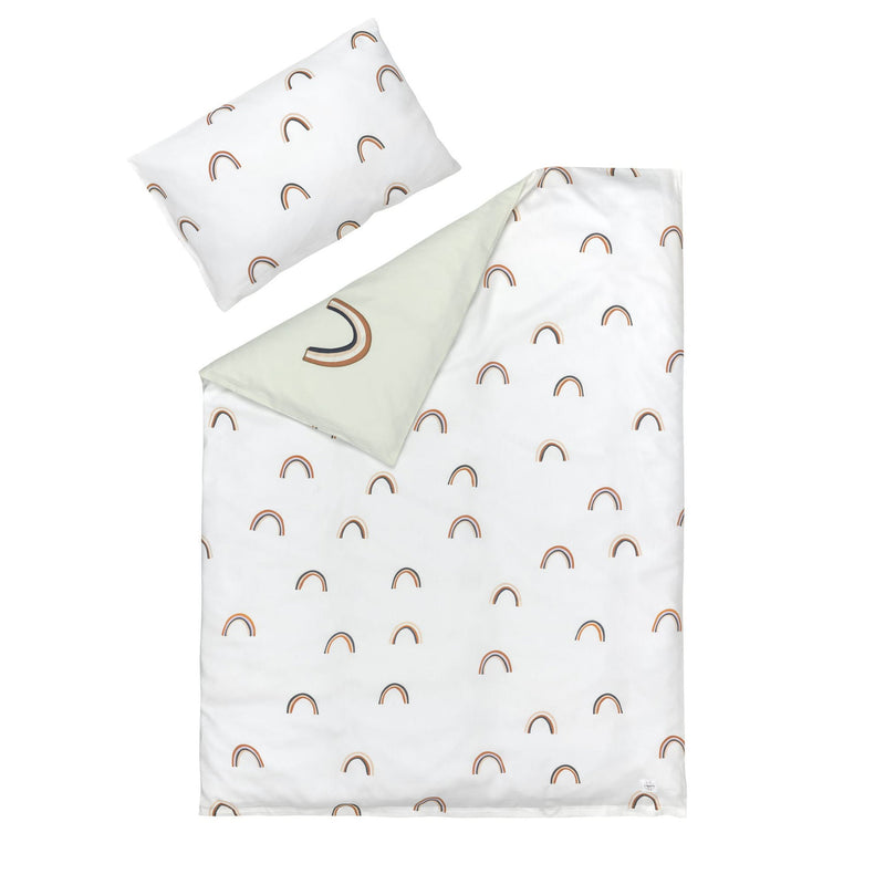 Bettwäsche Set Kinder Bio Baumwolle, Regenbogen, Grün Milky